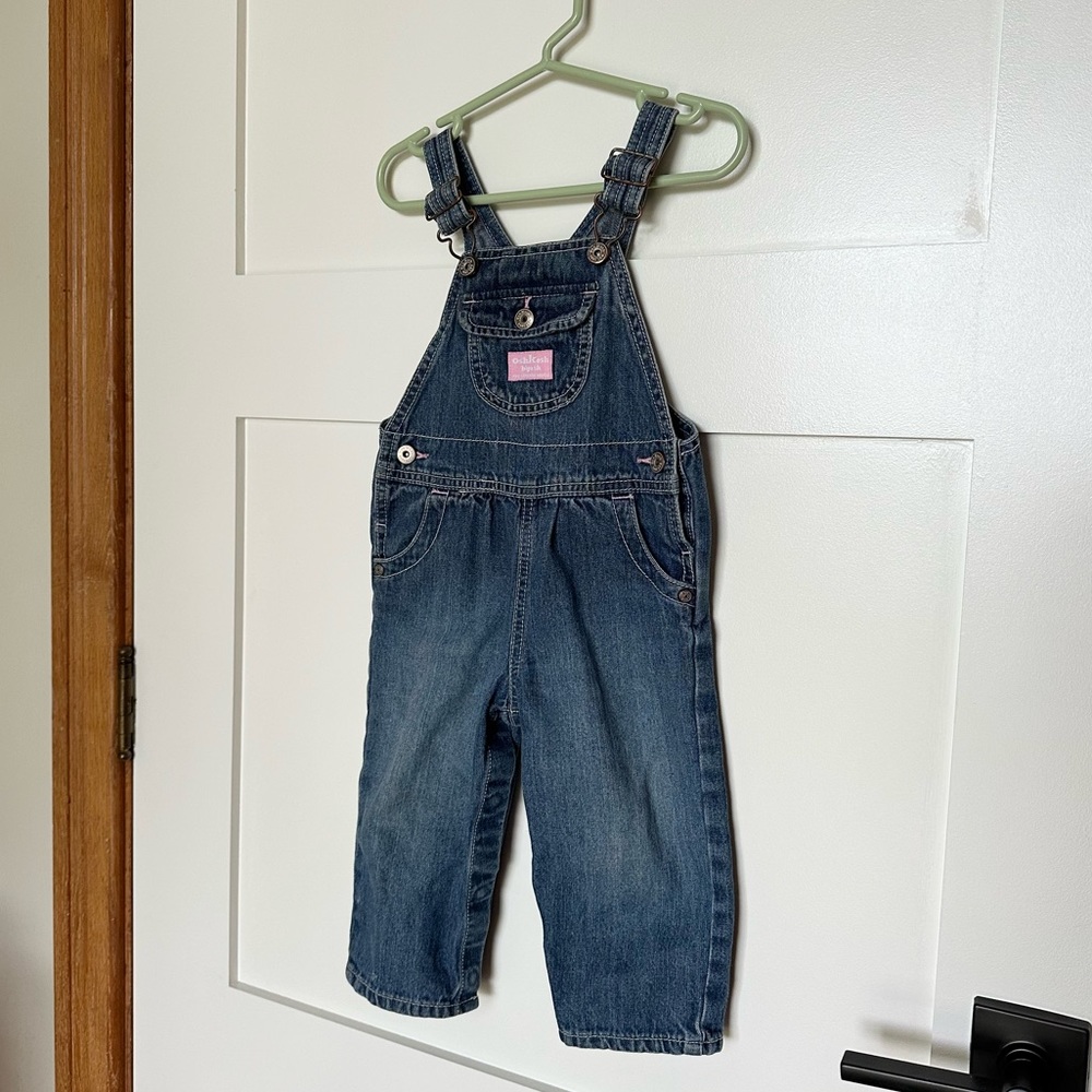 OshKosh B’Gosh Jean Overalls – Size 12 Months